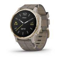 Спортивний годинник Garmin Fenix 6S Light Gold-tone with Shale Gray Leather Band 010-02159-40