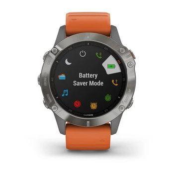 Спортивний годинник Garmin Fenix 6 Pro Sapphire Titanium with Ember Orange Band 010-02158-14 — фото 7