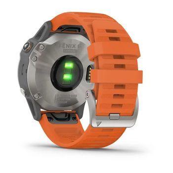 Спортивний годинник Garmin Fenix 6 Pro Sapphire Titanium with Ember Orange Band 010-02158-14 — фото 10