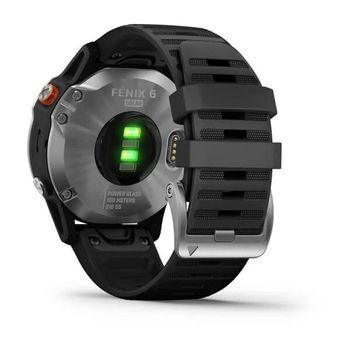 Спортивний годинник Garmin Fenix 6 Solar Silver Black Band 010-02410-00 — фото 7