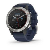 Морський годинник для спорту Garmin Quatix 6 Gray with Captain Blue Band 010-02158-91