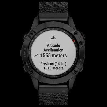 Спортивний годинник Garmin Fenix 6 Pro Sapphire Black DLC with Heathered Black Nylon Band 010-02158-17 — фото 4