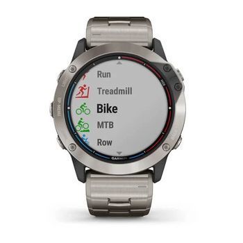 Морський годинник для спорту Garmin Quatix 6X Solar Titanium with Titanium Band 010-02157-31 — фото 5