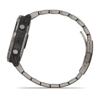 Морський годинник для спорту Garmin Quatix 6X Solar Titanium with Titanium Band 010-02157-31 — фото 2