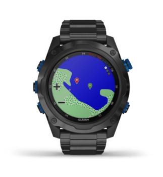Годинник-навігатор для дайвінгу Garmin Descent Mk2i титановий з DLC-покриттям та чорним титановим ремінцем + датчик T1 010-02132-12 — фото 4