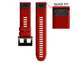 Ремінець силіконовий Garmin QuickFit 22 мм Laser Red 010-12901-02 — фото 5