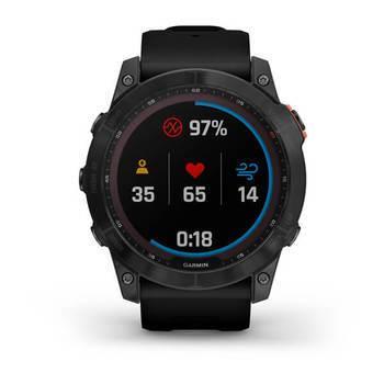 Спортивний годинник Garmin Fenix 7X Solar Slate grey з чорним ремінцем 010-02541-01 — фото 7