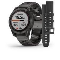 Спортивний годинник Garmin Fenix 7 Sapphire Solar Carbon Gray DLC Titanium з титановим DLC браслетом 010-02540-39