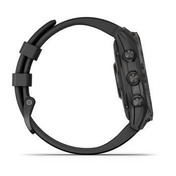 Спортивний годинник Garmin Fenix 7 Sapphire Solar Carbon Grey DLC Titanium з чорним ремінцем 010-02540-21 — фото 4