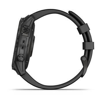 Спортивний годинник Garmin Fenix 7 Sapphire Solar Carbon Grey DLC Titanium з чорним ремінцем 010-02540-21 — фото 8
