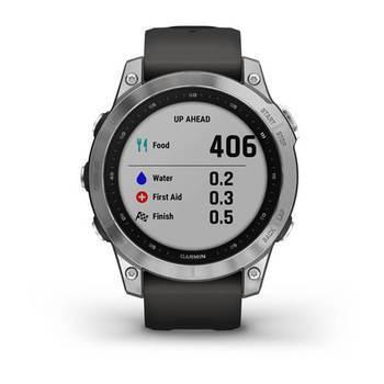 Спортивний годинник Garmin Fenix 7 Silver with Graphite з силіконовим ремінцем 010-02540-01 — фото 8