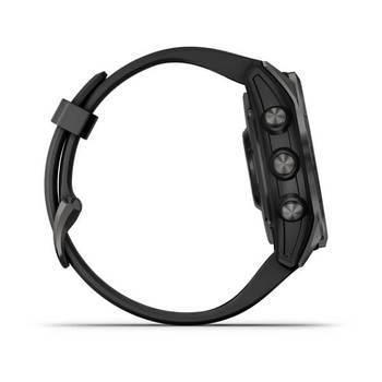 Спортивний годинник Garmin Fenix 7S Sapphire Solar Carbon Grey DLC Titanium з силіконовим ремінцем 010-02539-25 — фото 10