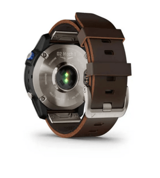 Спортивний годинник Garmin D2 Mach 1 Aviator Smartwatch with Oxford Brown Leather Band 010-02582-55 — фото 6