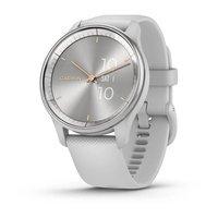 Гібридні смарт-годинник Garmin vivomove Trend Silver з силіконовим ремінцем 010-02665-03