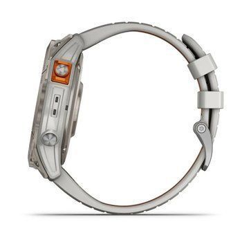 Спортивний годинник Garmin Fenix 7X Pro Sapphire Solar Titanium з сіро-помаранчевим силіконовим ремінцем 010-02778-15 — фото 10