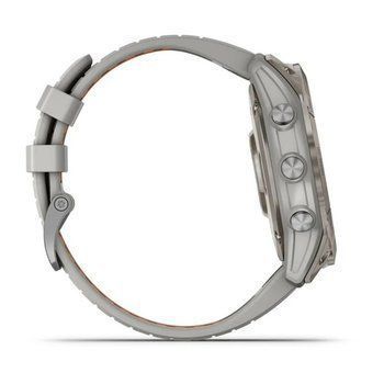 Спортивний годинник Garmin Fenix 7X Pro Sapphire Solar Titanium з сіро-помаранчевим силіконовим ремінцем 010-02778-15 — фото 9
