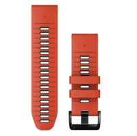 Змінний ремінець Garmin QuickFit 26 мм Flame Red/Graphite силіконовий 010-13281-04