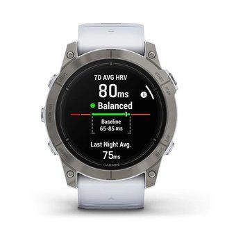 Спортивний годинник Garmin Epix Pro Gen 2 Sapphire Edition (51мм) Titanium з силіконовим білим ремінцем 010-02804-11 — фото 9