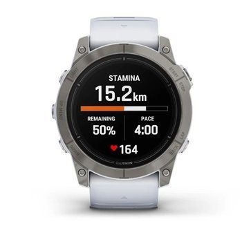 Спортивний годинник Garmin Epix Pro Gen 2 Sapphire Edition (51мм) Titanium з силіконовим білим ремінцем 010-02804-11 — фото 3