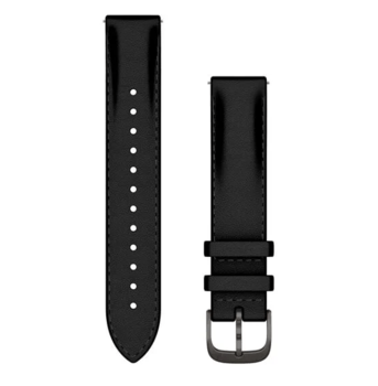 Ремінець шкіряні Garmin Quick Release 18 мм Black Leather with Brushed Slate 010-12932-61