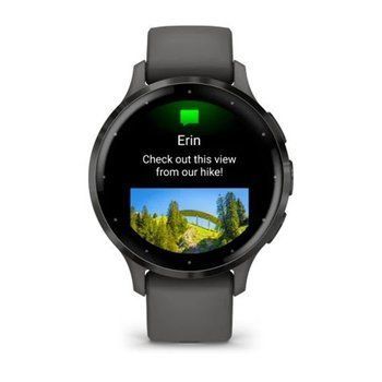 Спортивний годинник Garmin Venu 3S Pebble Gray Slate з силіконовим ремінцем 010-02785-00 — фото 5