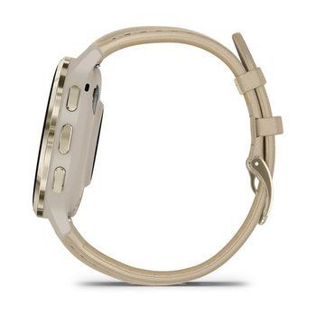 Спортивний годинник Garmin Venu 3S French Gray Soft Gold з шкіряним ремінцем 010-02785-55 — фото 6