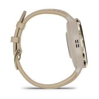 Спортивний годинник Garmin Venu 3S French Gray Soft Gold з шкіряним ремінцем 010-02785-55 — фото 7