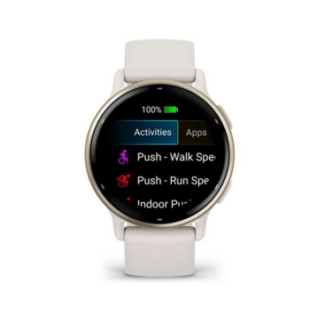 Фітнес годинник Garmin vivoactive 5 Cream Gold Ivory з силіконовим ремінцем 010-02862-11 — фото 6