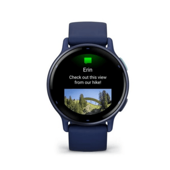 Фітнес годинник Garmin vivoactive 5 Metallic Navy з силіконовим ремінцем 010-02862-12 — фото 2
