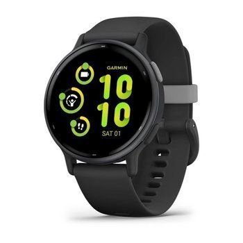 Фітнес годинник Garmin vivoactive 5 Black Slate з силіконовим ремінцем 010-02862-10
