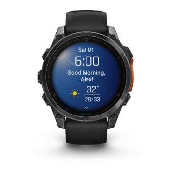 Спортивний годинник Garmin Fenix 8 Amoled 51мм Slate Gray з чорним силіконовим ремінцем 010-02905-00 — фото 10