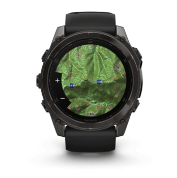 Спортивний годинник Garmin Fenix 8 Amoled 51мм Sapphire Titanium Carbon Gray з сірим силіконовим ремінцем 010-02905-21 — фото 6
