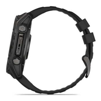 Спортивний годинник Garmin Fenix 8 Amoled 51мм Sapphire Titanium Carbon Gray з сірим силіконовим ремінцем 010-02905-21 — фото 11