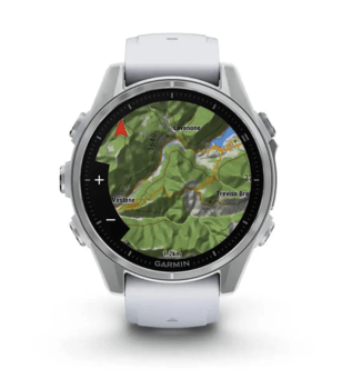 Спортивний годинник Garmin Fenix 8 Amoled 43мм Silver з білим силіконовим ремінцем 010-02903-00 — фото 6