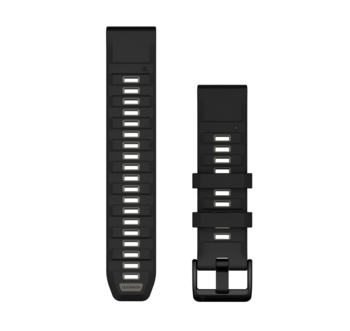 Ремінець Garmin fenix 8 QuickFit 22 мм Black/Pebble Gray силіконовий 010-13392-00 — фото 1