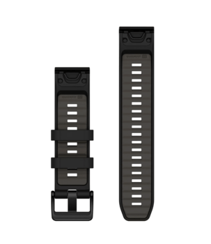 Ремінець Garmin fenix 8 QuickFit 22 мм Black/Pebble Gray силіконовий 010-13392-00 — фото 2