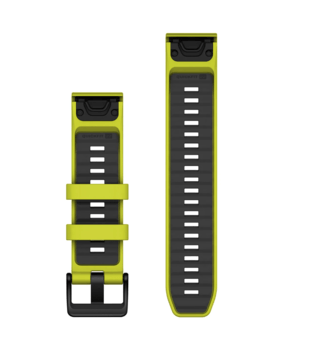 Ремінець Garmin fenix 8 QuickFit 22 мм Yellow/Graphite силіконовий 010-13392-08 — фото 2
