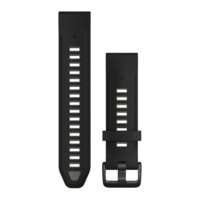 Ремінець Garmin fenix 8 QuickFit 20 мм Black/Pebble Gray силіконовий 010-13391-00