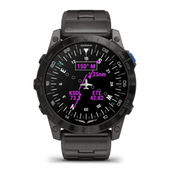 Спортивний годинник Garmin D2 Mach 1 Pro Aviator 51 мм Sapphire Carbon Gray DLC Titanium з титановим ремінцем 010-02804-81 — фото 8