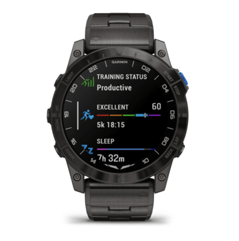 Спортивний годинник Garmin D2 Mach 1 Pro Aviator 51 мм Sapphire Carbon Gray DLC Titanium з титановим ремінцем 010-02804-81 — фото 3