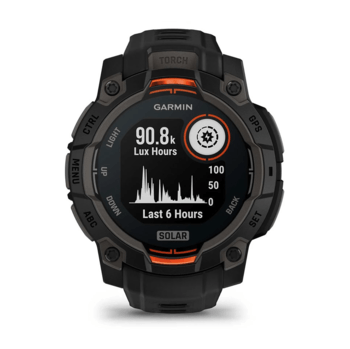 Годинник-навігатор Garmin Instinct 3 Solar 45мм Black з чорним силіконовим ремінцем 010-02934-00 — фото 5