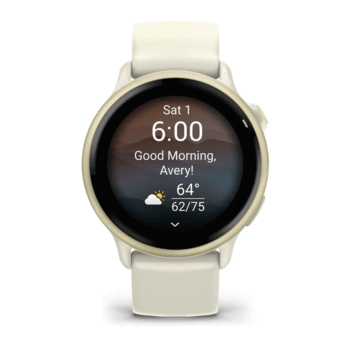 Фітнес годинник Garmin Vivoactive 6 Lunar Gold із силіконовим ремінцем 010-02985-01 — фото 4