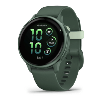 Фітнес годинник Garmin Vivoactive 6 Metallic Jasper Green із силіконовим ремінцем 010-02985-02