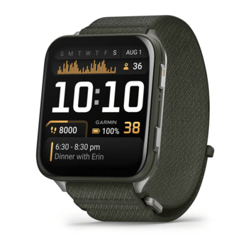 Спортивний годинник Garmin Venu X1 Moss із титановим корпусом та хакі нейлоновим ремінцем ComfortFit 010-02980-03 — фото 1