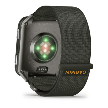 Спортивний годинник Garmin Venu X1 Moss із титановим корпусом та хакі нейлоновим ремінцем ComfortFit 010-02980-03 — фото 7