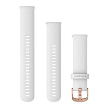 Змінний ремінець Garmin Venu Quick Release 20 мм White Rose Gold силіконовий 010-12924-10