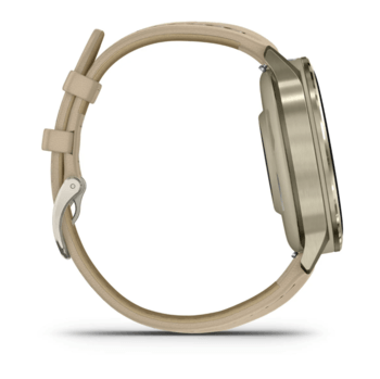 Спортивний годинник Garmin Venu 4 41мм Lunar Gold із шкіряним ремінцем 010-03013-03 — фото 6