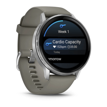 Спортивний годинник Garmin Venu 4 45мм Silver Gray із сірим силіконовим ремінцем 010-03014-01 — фото 5
