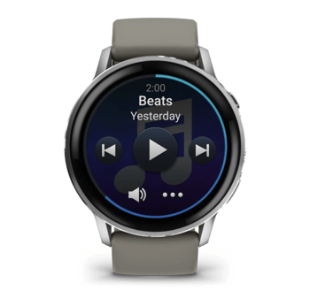 Спортивний годинник Garmin Venu 4 45мм Silver Gray із сірим силіконовим ремінцем 010-03014-01 — фото 2