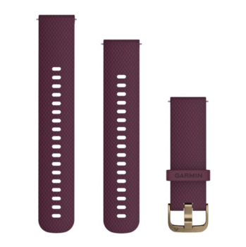 Ремінець для годинника Garmin Quick Release 20 мм Berry Rose Gold бордовий силіконовий 010-12691-05
